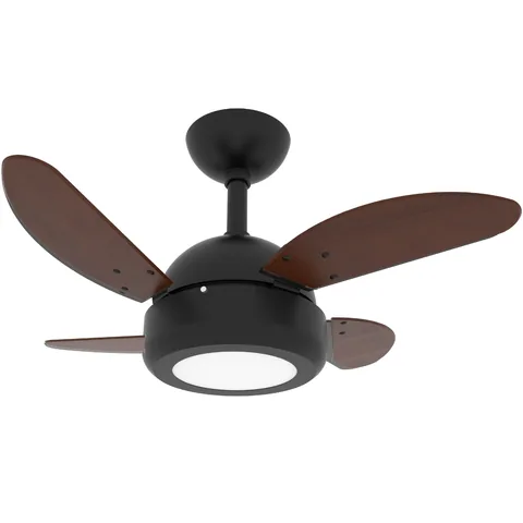 Lux LED Mini 1020 – corpo preto texturizado, pás tabaco