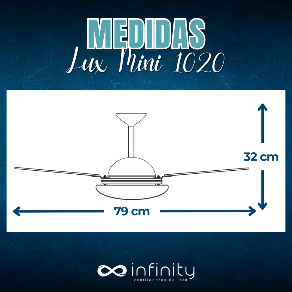 Medidas do ventilador · 4 pás