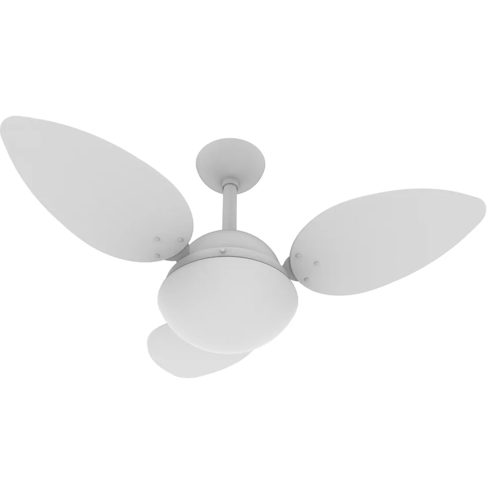 Prime 1024 – Corpo branco texturizado · 3 pás MDF branco
