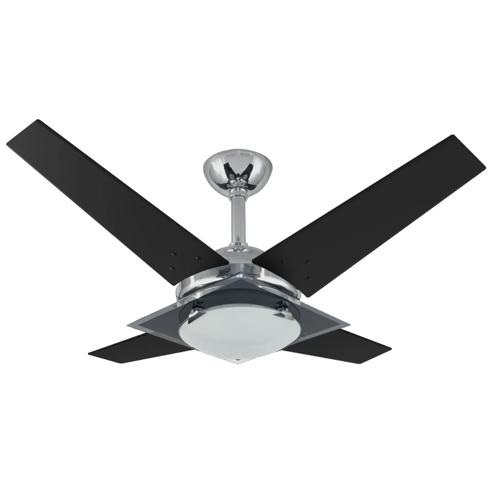 Línea Elegance 1030 – Corpo cromado · pás MDF preto