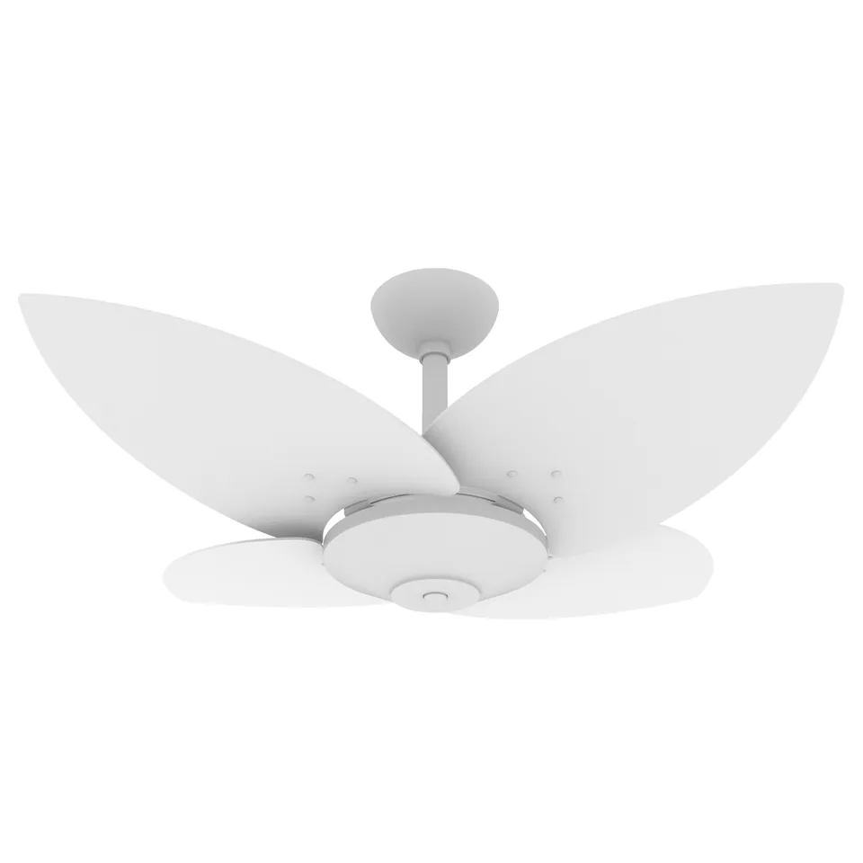 Lótus Commerce 1036 – Corpo branco texturizado · 4 pás MDF branco