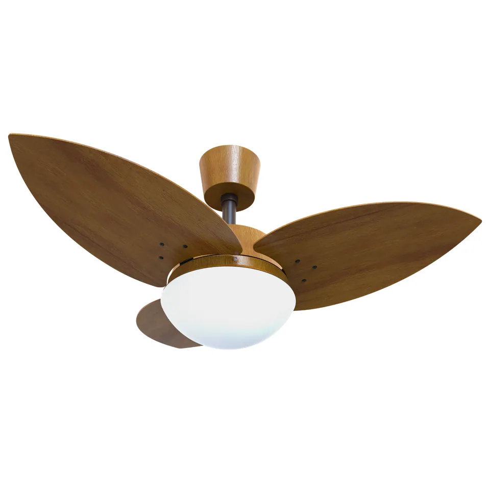 Lótus Madeira 1060 – Cano marrom texturizado · 3 pás MDF imbuia