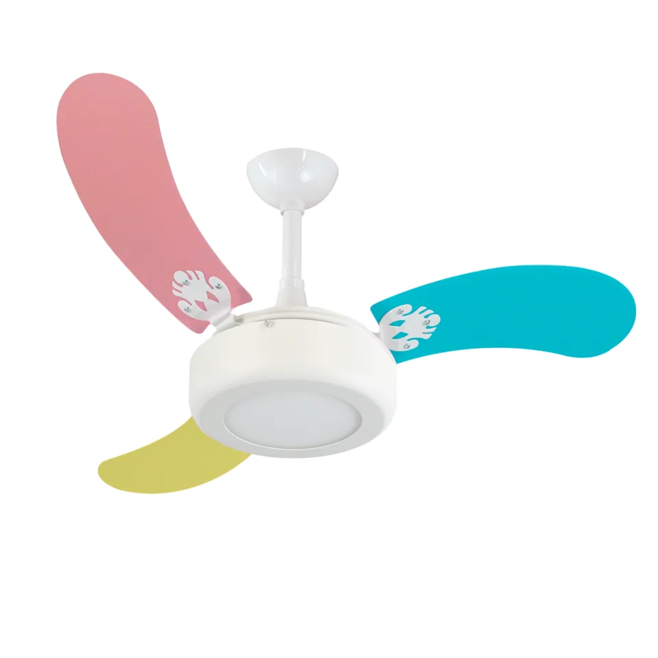 Child LED 2014 – Corpo branco brilho · 3 pás MDF coloridas