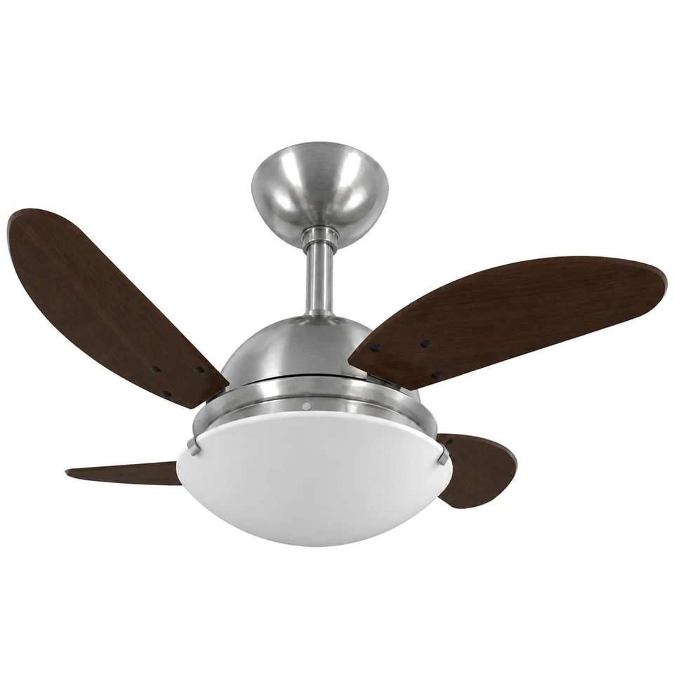 Plus Mini 1019 – Corpo escovado · 4 pás MDF tabaco