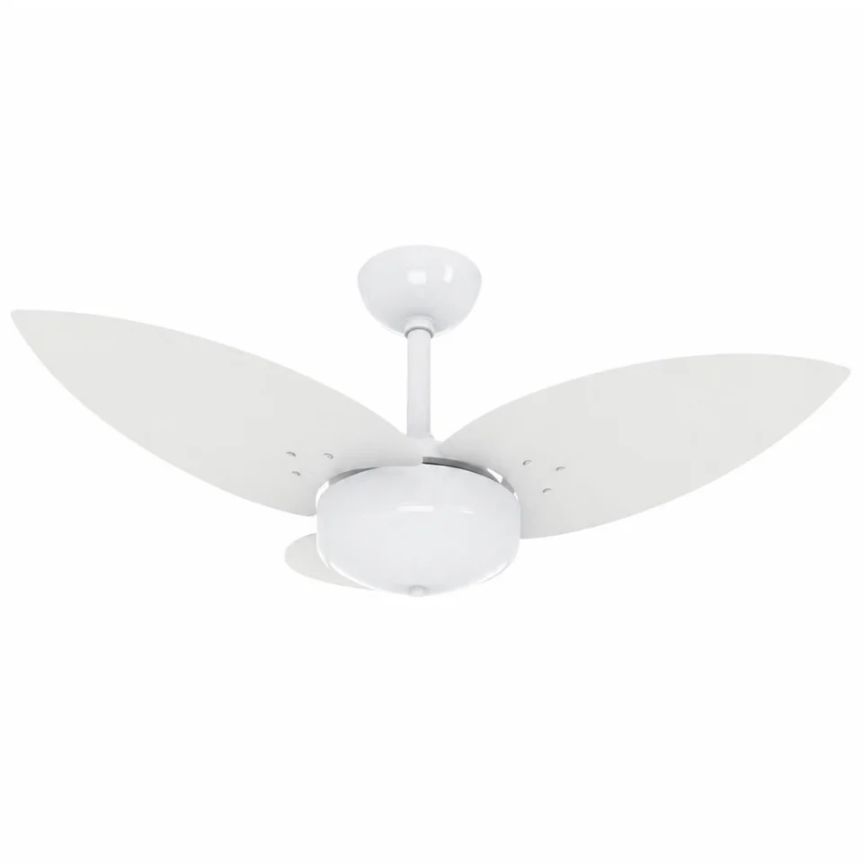 Lótus Commerce 1035 – Corpo branco brilho · 3 pás MDF branco