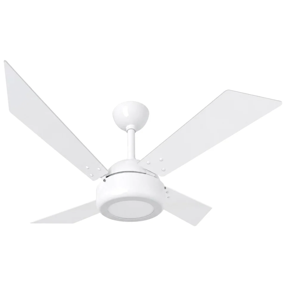 Tek LED 1043 – Corpo branco brilho · 4 pás MDF branco