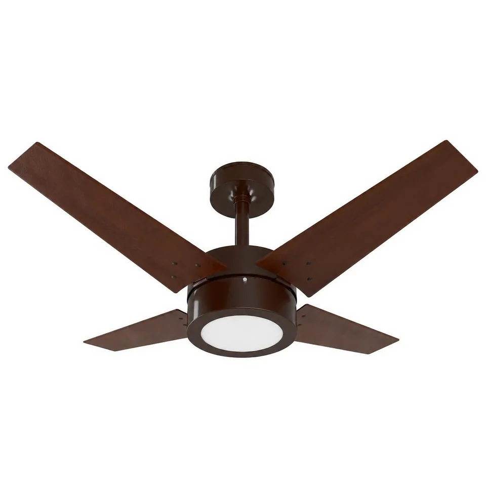 Línea LED 1054 – Corpo marrom brilho · 4 pás MDF tabaco