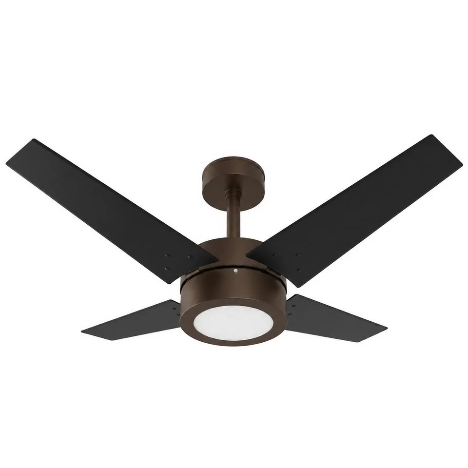Línea LED 1054 – Corpo marrom texturizado · 4 pás MDF preto