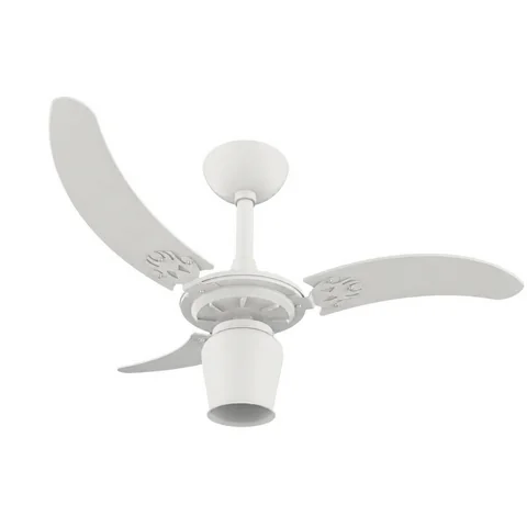 Plafon Pêra 2000 – corpo branco texturizado, pás branco