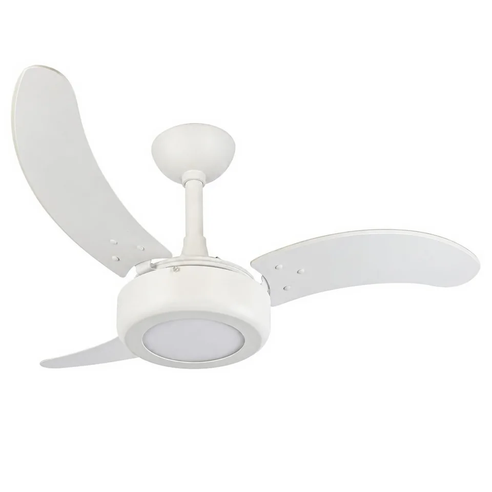 Lux LED 2008 – Corpo branco texturizado · 3 pás MDF branco