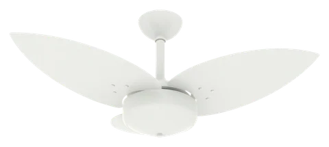 Ventilador de teto Lótus Commerce 1035 – corpo branco · 3 pás MDF branco