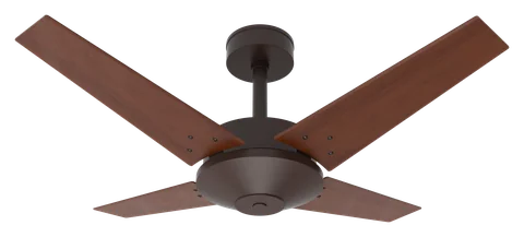 Ventilador de teto Línea Commerce 1055 – corpo marrom · 4 pás MDF tabaco